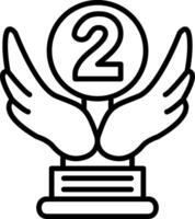 2nd Prize Line Icon vector