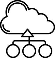 Hosting Line Icon vector