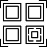 Qr Code Scan Line Icon vector