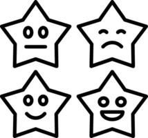 Rating Line Icon vector