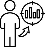 Target Line Icon vector