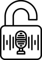 Voice Recognition Line Icon vector