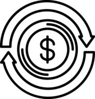 Return On Investment Line Icon vector
