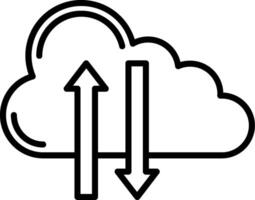 Cloud Technology Line Icon vector