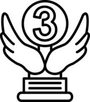 3rd Prize Line Icon vector