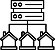 Database Line Icon vector