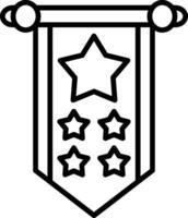 Flag Line Icon vector