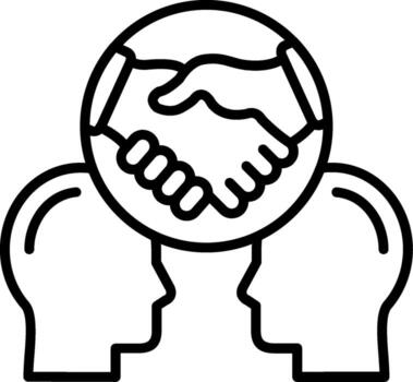 Partnership Line Icon vector