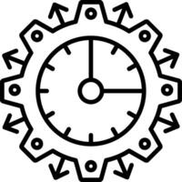 Project Management Line Icon vector