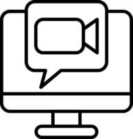 Videocall Line Icon vector