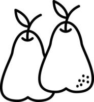 Rose Apple Line Icon vector
