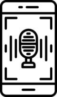 Voice Recognition Line Icon vector