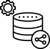 Database Line Icon vector