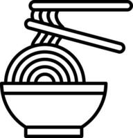 Noodle Line Icon vector
