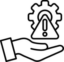 Risk Management Line Icon vector