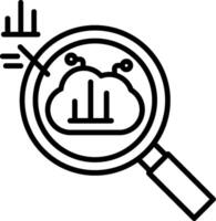 Cloud Sync Line Icon vector