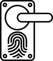 Door Handle Line Icon vector