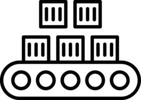 Conveyor Belt Line Icon vector