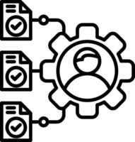 Data Management Line Icon vector