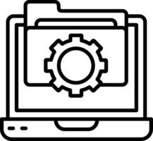 Folder Management Line Icon vector