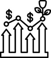 Growth Line Icon vector