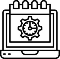Deadline Line Icon vector