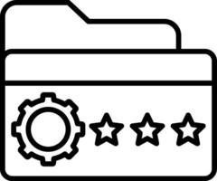 Folder Line Icon vector