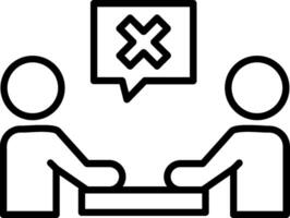 Meeting Cancel Line Icon vector