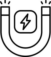 Magnet Line Icon vector