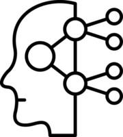 Neural Network Line Icon vector