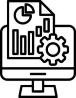 Reporting Line Icon vector