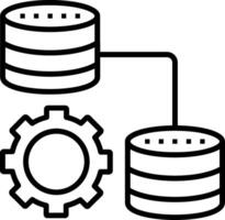 Server Line Icon vector