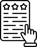 Review Line Icon vector