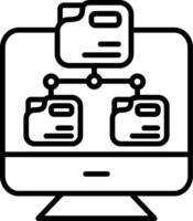 Folder Network Line Icon vector