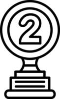 2nd Prize Line Icon vector