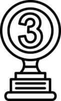 3rd Prize Line Icon vector