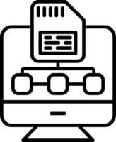 Save File Line Icon vector