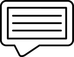 Speech Bubble Line Icon vector