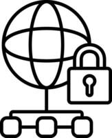 Private Network Line Icon vector