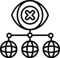 Virtual Private Network Line Icon vector