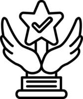 Trophy Cup Line Icon vector
