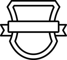 Shield Badge Line Icon vector