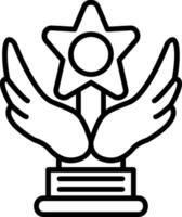 Trophy Cup Line Icon vector