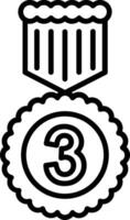 3rd Prize Line Icon vector