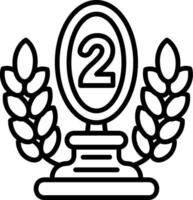 2nd Prize Line Icon vector