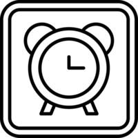 Alarm Clock Line Icon vector