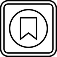 Label Line Icon vector