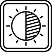 Contrast Line Icon vector