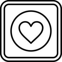 Heart Line Icon vector
