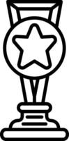 Trophy Star Line Icon vector